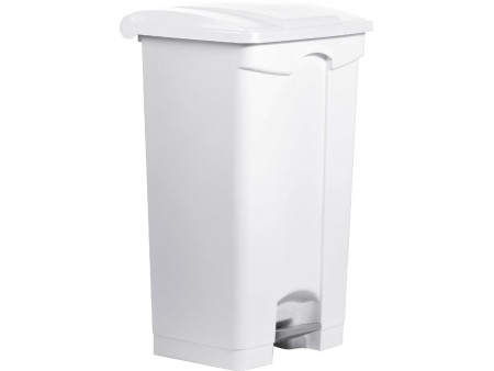helit Poubelle à pédale 'the step', 90 litres, blanc/blanc