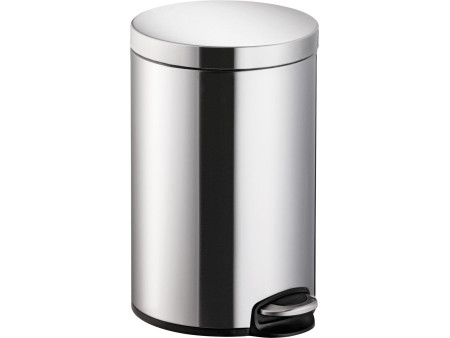 helit Poubelle à pédale 'the silent', 12 litres, argent