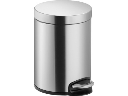 helit Poubelle cosmétique à pédale 'the silent', 5 L, argent
