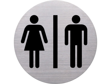 helit Pictogramme 'the badge' WC Femmes & Hommes, argent