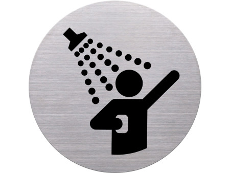 helit Pictogramme 'the badge' douche, rond, argent