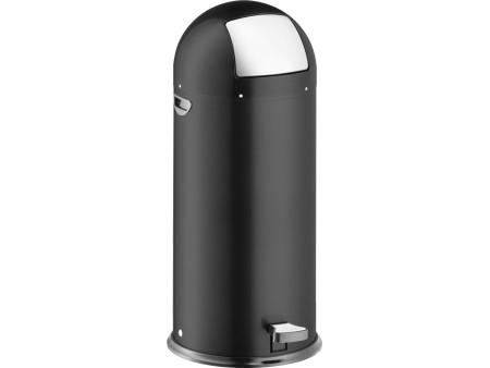 helit Poubelle à pédale 'the step dome', 52 litres, noir