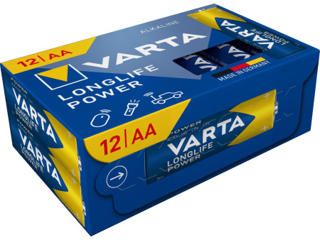 VARTA Pile alcaline Longlife Power, Mignon (AA), 12 pièces