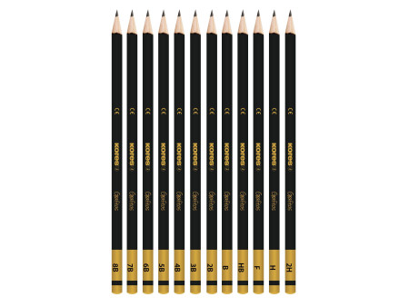 Kores Crayon à papier 'Grafitos Art', étui métallique de 12