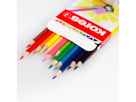 Kores Crayon de couleur triangulaire 'Kolores', étui carton