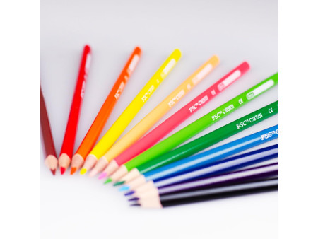 Kores Crayon de couleur triangulaire 'Kolores', étui carton