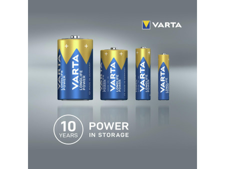 VARTA Pile alcaline Longlife Power, Micro (AAA), 12 pièces