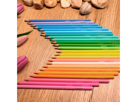 Kores Crayon de couleur 'Kolores Pastel', étui carton de 24