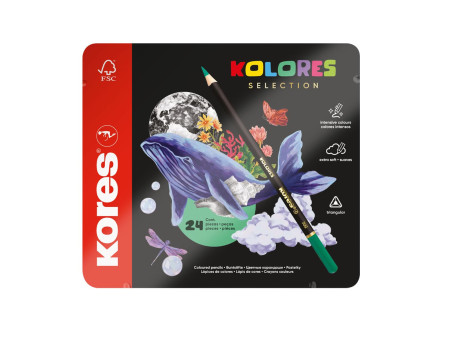 Kores Crayon de couleur 'KOLORES SELECTION', étui de 24
