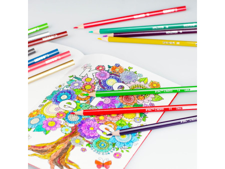 Kores Crayon de couleur triangulaire 'Kolores', étui carton