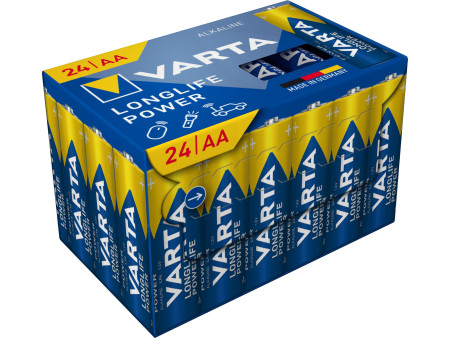 VARTA Pile alcaline Longlife Power, Mignon (AA), 24 pièces