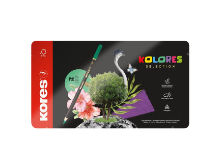 Kores Crayon de couleur 'KOLORES SELECTION', étui de 72
