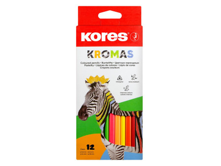 Kores Crayon de couleur 'Kromas', étui en carton de 12