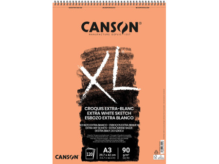 CANSON Bloc à croquis et études 'XL EXTRA BLANC', A3