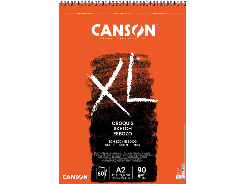 CANSON Bloc à croquis et esquisse 'XL CROQUIS', A2, 90 g/m2