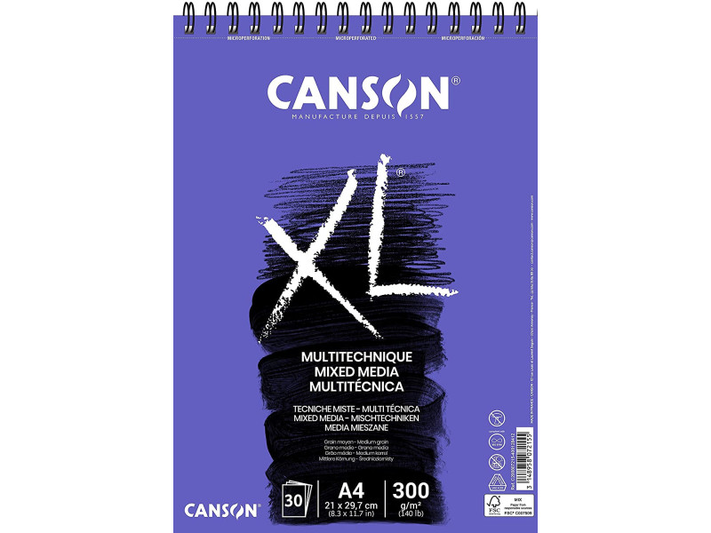 CANSON Bloc de dessin XL MIXED MEDIA Textured, A4