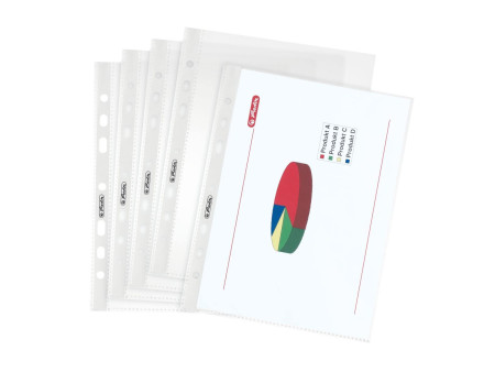 herlitz Pochette perforée, A5, transparent, 0,050 mm