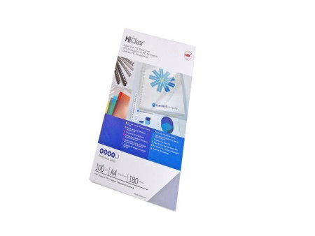 GBC Couverture de reliure HiClear, format A3, PVC, 0,24 mm
