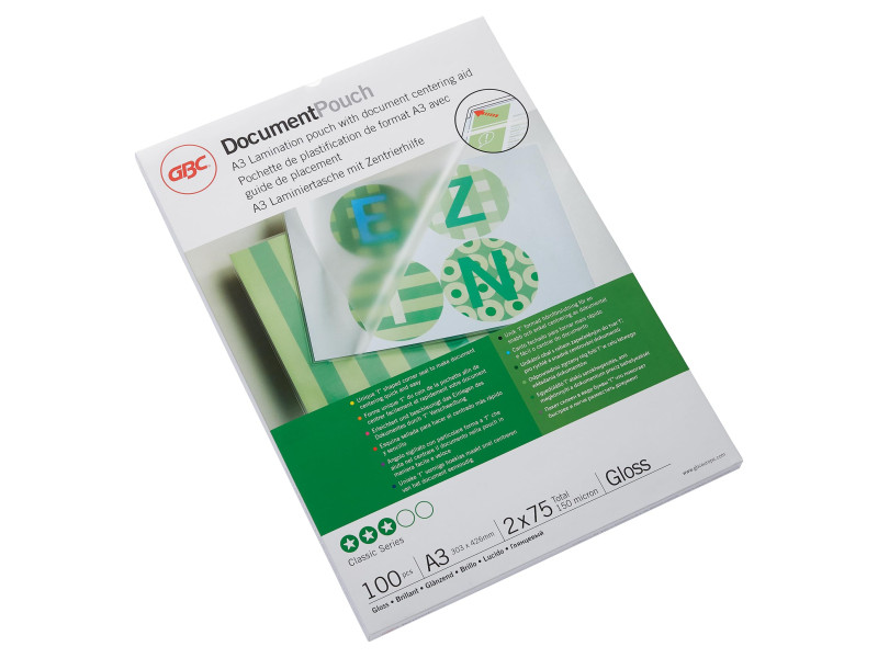 GBC Pochette de plastification DocumentPouch, A3, brillant