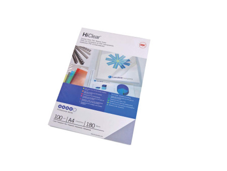 GBC Couverture de reliure HiClear, format A4, PVC, 0,20 mm