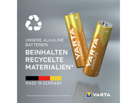 VARTA Pile alcaline Longlife, Mignon (AA), 24 pièces