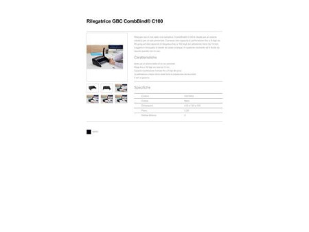 GBC Perforelieuse CombBind 100, noir