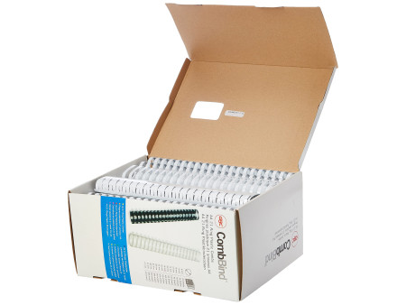 GBC Peigne à relier en plastique CombBind, A4, 51 mm, blanc