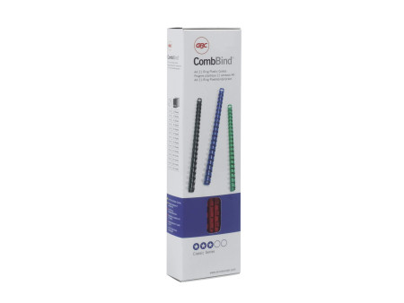 GBC Peigne à relier en plastique CombBind, A4, 10 mm, rouge