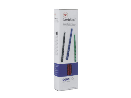 GBC Peigne à relier en plastique CombBind, A4, 14 mm, rouge