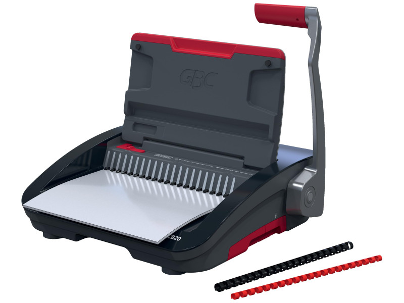 GBC Perforelieuse CombBind CB20, noir/rouge/argent