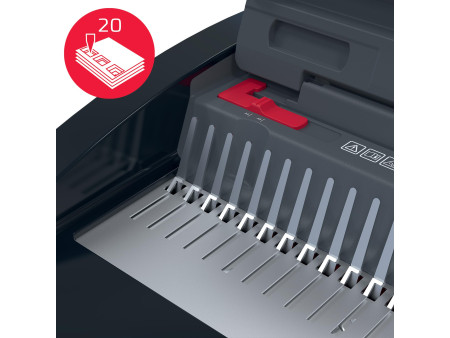 GBC Perforelieuse CombBind CB20, noir/rouge/argent