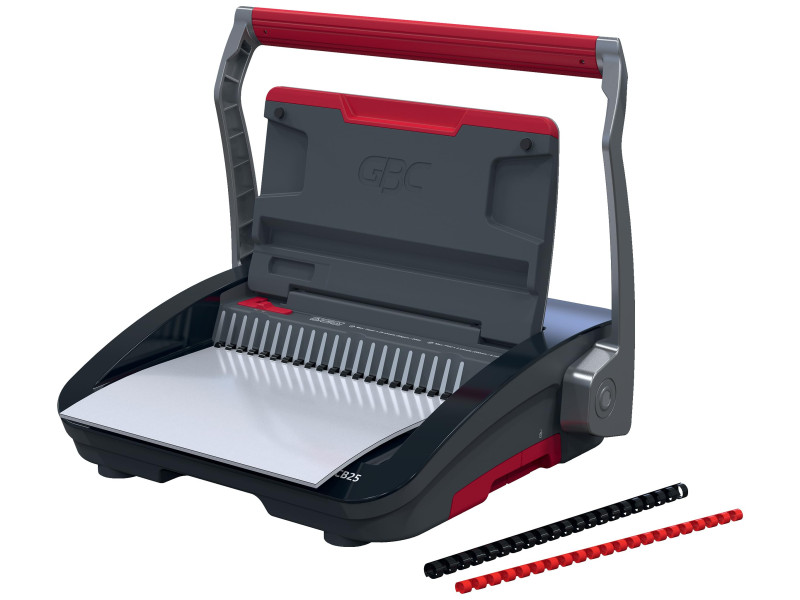 GBC Perforelieuse CombBind CB25, noir/rouge/argent