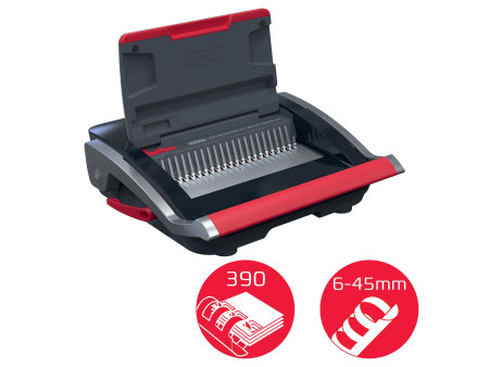 GBC Perforelieuse CombBind CB25, noir/rouge/argent