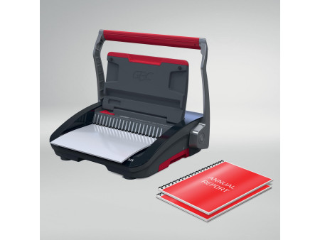 GBC Perforelieuse CombBind CB25, noir/rouge/argent