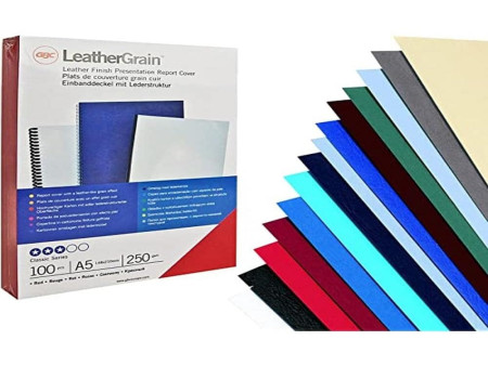 GBC Couverture de reliure grain cuir, A4, rouge foncé