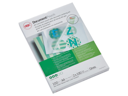 GBC Pochette de plastification, A4, brillant, 200 microns