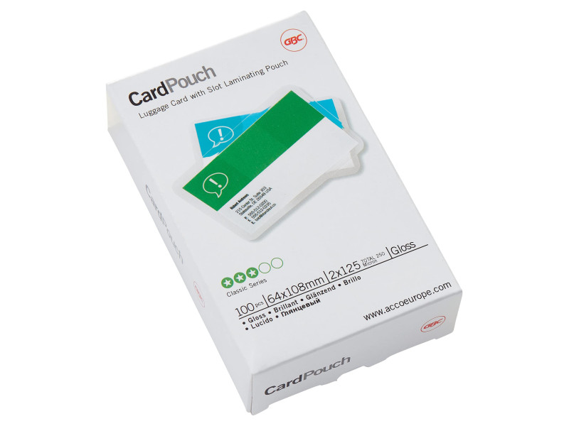 GBC Pochette de plastification CardPouch, 64 x 108 mm