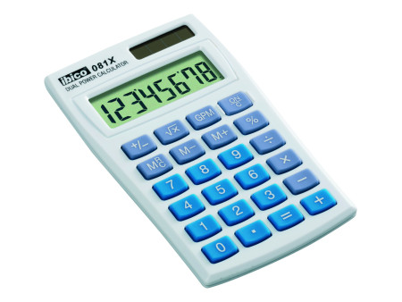 ibico Calculatrice de poche 081X, écran LCD à 8 chiffres