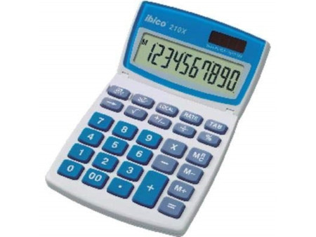 ibico Calculatrice de bureau 210X, écran LCD 10 chiffres