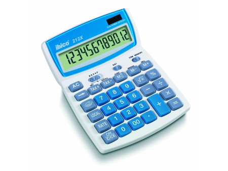 ibico Calculatrice de bureau 212X, écran LCD à 12 chiffres
