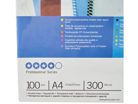 GBC Couverture de reliure PolyClearView, A4
