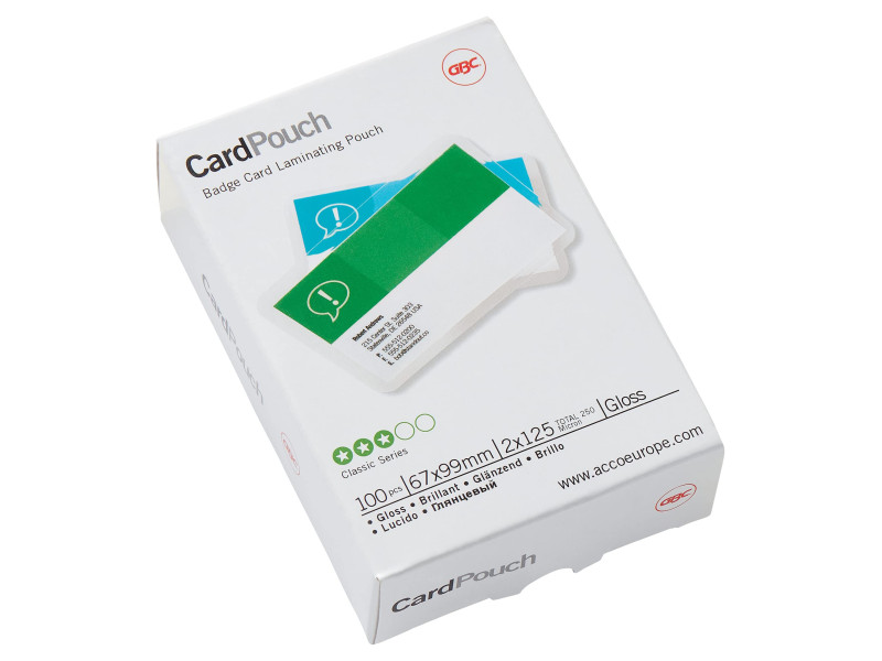 GBC Pochette de plastification CardPouch, 67x98,5 mm