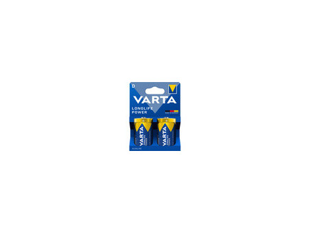 VARTA Pile alcaline Longlife Power, Mono (D), par 2