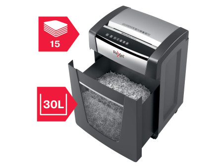 Rexel Destructeur de documents Momentum X515, particules
