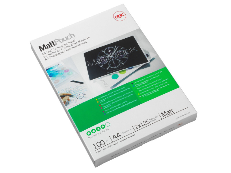 GBC Pochette de plastification A4, mat, 250 microns