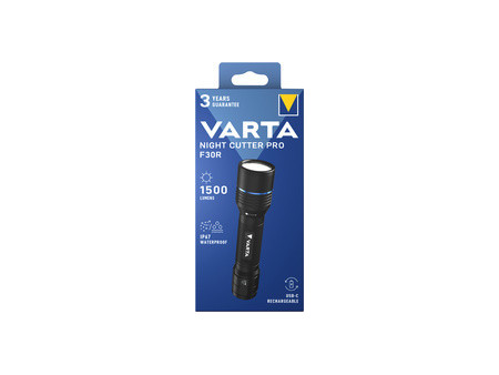 VARTA Lampe de poche premium 'NIGHT CUTTER PRO F30R', noir