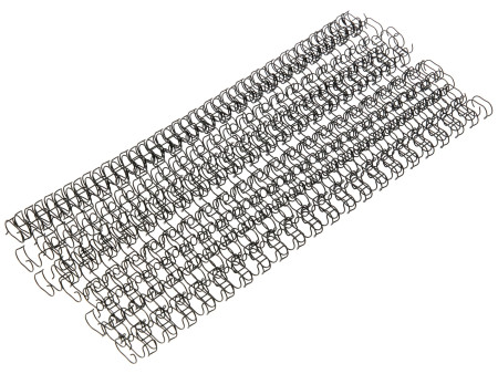 GBC Peigne à relier métal WireBind, A4, 21 boucles, 10 mm