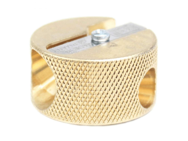 M+R Taille-crayon duo, en laiton, rond