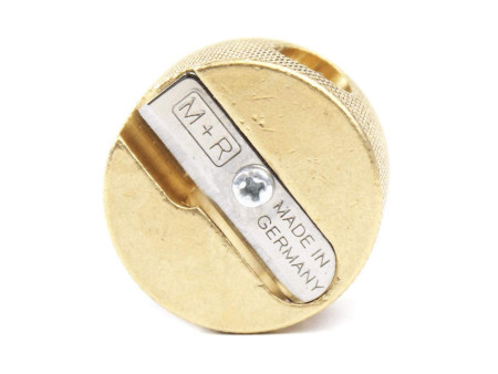 M+R Taille-crayon duo, en laiton, rond