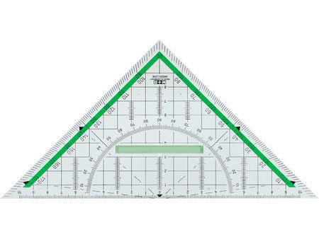 M+R Equerre géométrique 'Green Line', hypoténuse: 230 mm